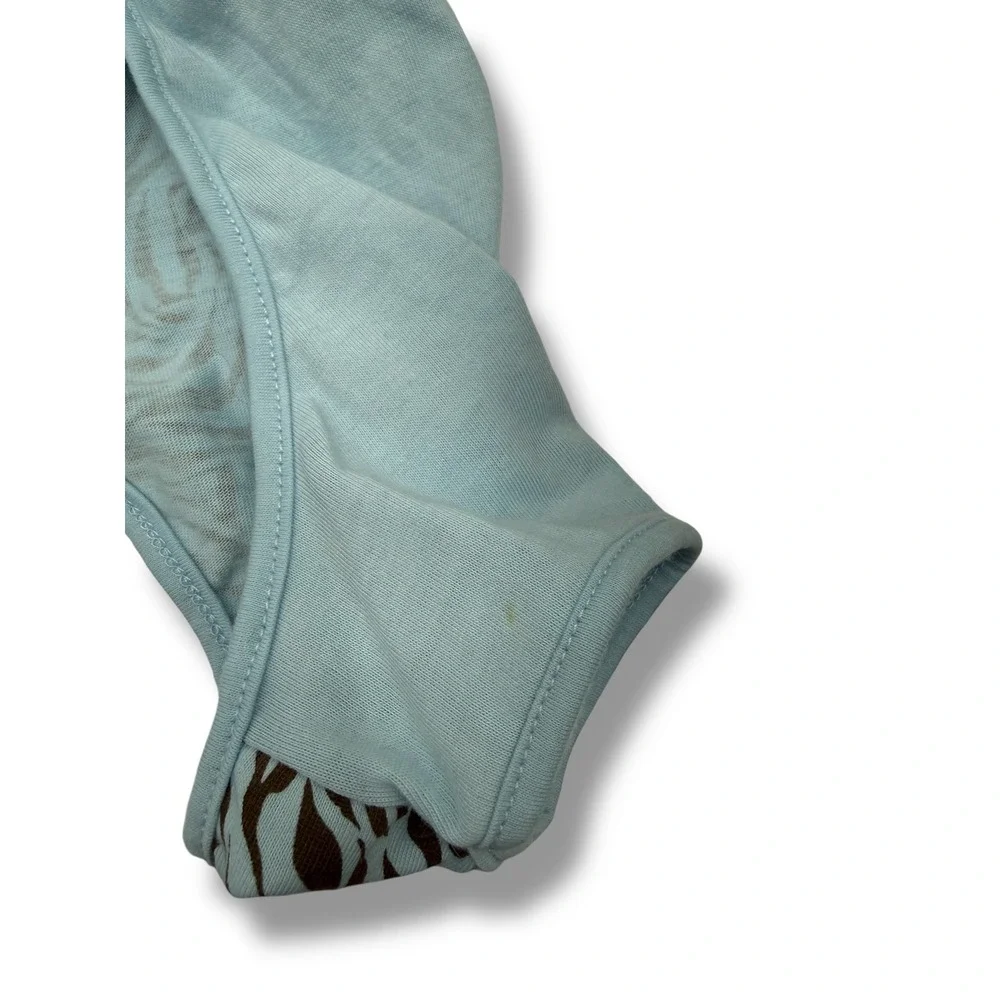 East Side Collection Zebra Dog Shorts Medium‎ Blue Brown Pet Apparel Cute NEW